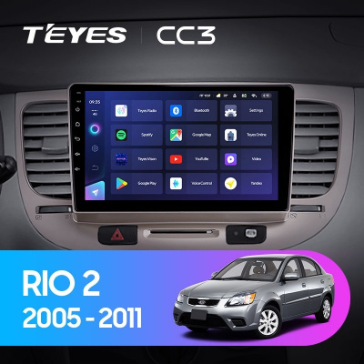Штатная магнитола Teyes CC3 Kia Rio 2 2005-2011