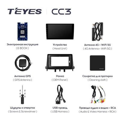 Штатная магнитола Teyes CC3 360° Renault Megane 3 2008-2014