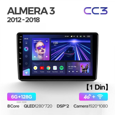Штатная магнитола Teyes CC3 360° Nissan Almera 3 G15 2012-2018
