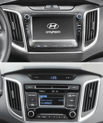 Переходная рамка для установки автомагнитолы HYUNDAI iX-25 2014+; Creta 2015+ 10"