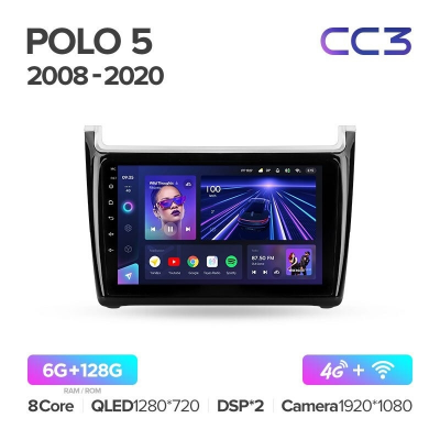 Штатная магнитола Teyes CC3 360° Volkswagen Polo 5 2008-2020