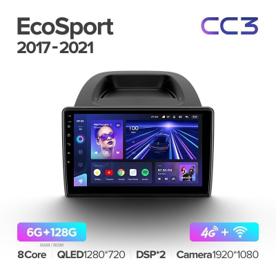 Штатная магнитола Teyes CC3 360° Ford EcoSport 2018+
