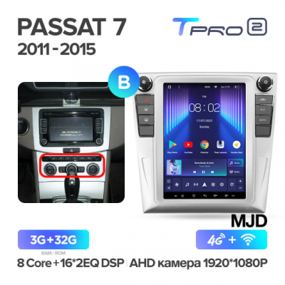 Штатная магнитола Teyes TPRO 2 Volkswagen Passat 7 B7 NMS (MJD) 2011-2015
