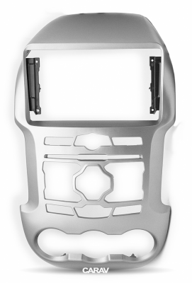 Переходная рамка для Ford Ranger 2011-2015 (серебро с климатом) 9"