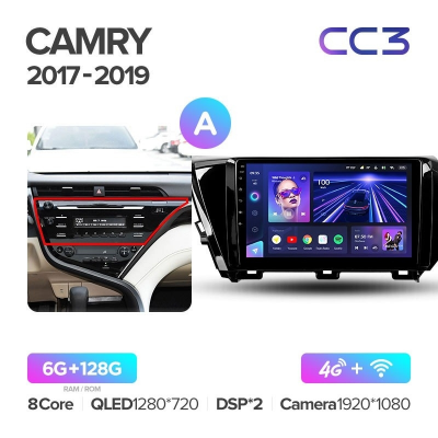 Штатная магнитола Teyes CC3 360° Toyota Camry 8 XV 70 2017-2020