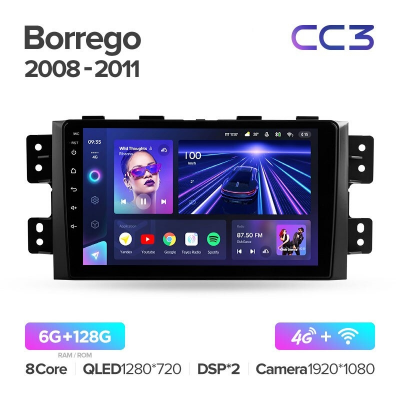 Штатная магнитола Teyes CC3 360° Kia Mohave HM 2008+ / Borrego 2008-2011
