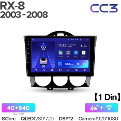 Штатная магнитола Teyes CC3 Mazda RX-8 SE 2003-2008 (1 Din)