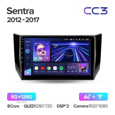 Штатная магнитола Teyes CC3 360° Nissan Sentra B17 2012-2017