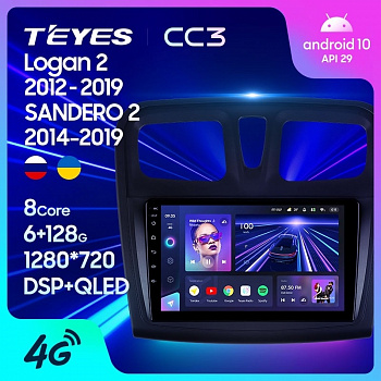 Штатная магнитола Teyes CC3 Renault Logan 2 2012-2019 / Sandero 2 2014-2019