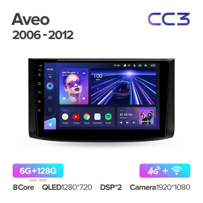 Штатная магнитола Teyes CC3 360° Chevrolet Aveo T250 2006-2012