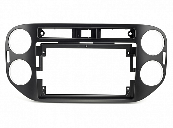 Переходная рамка для установки автомагнитолы VOLKSWAGEN Tiguan 2011-2016 (Чёрная) 9"