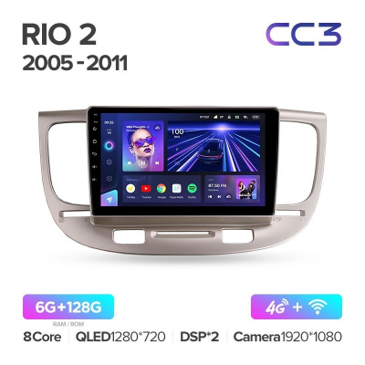 Штатная магнитола Teyes CC3 360° Kia Rio 2 2005-2011