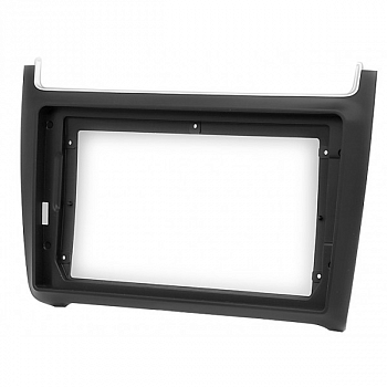 Переходная рамка для установки автомагнитолы VOLKSWAGEN Polo 2009+ (Чёрная) 9"