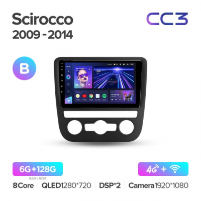 Штатная магнитола Teyes CC3 360° Volkswagen Scirocco 3 III Mk3 2009-2014 (Комплектация B)