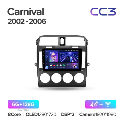 Штатная магнитола Teyes CC3 360° Kia Carnival UP GQ 2002-2006