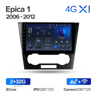 Штатная магнитола Teyes X1 Wi-Fi + 4G Chevrolet Epica 1 2006-2012
