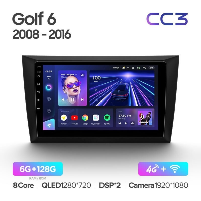 Штатная магнитола Teyes CC3 360° Volkswagen Golf 6 2008-2016
